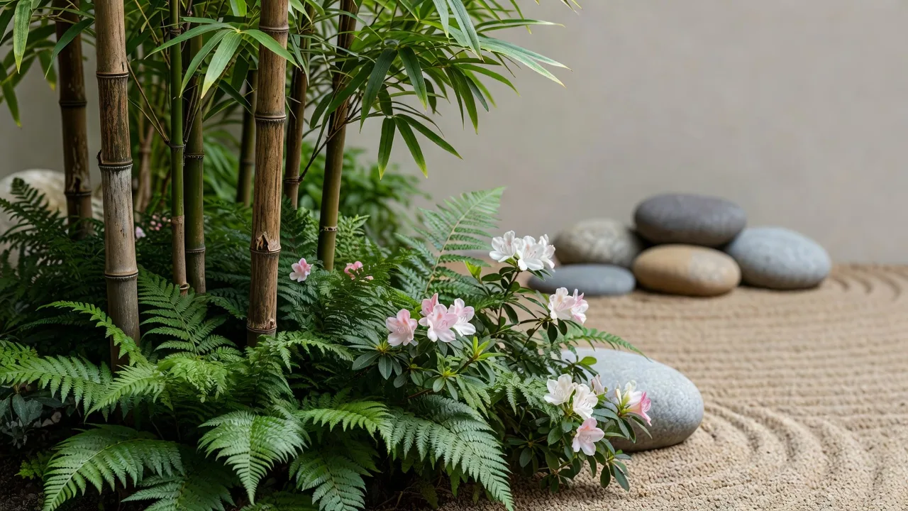 竹とシダ